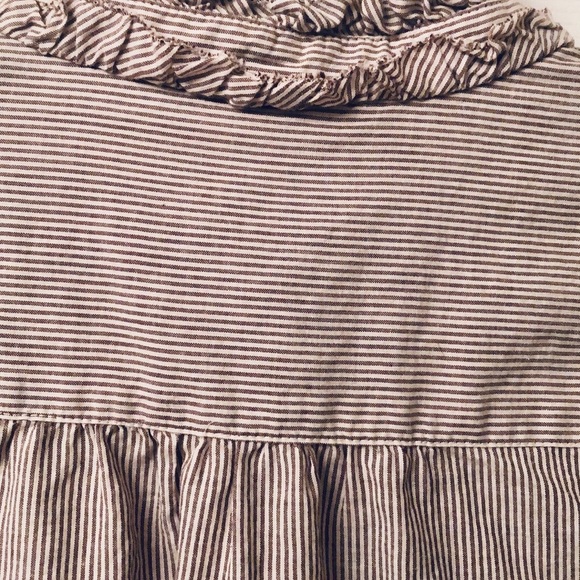 Striped Button-Down Shirt by Moda International Size M - Picture 9 of 14